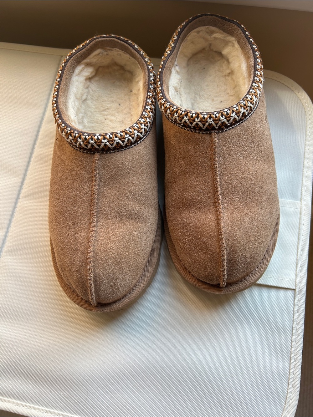 UGG Women’s Suede Slip-On Shearling Clogs